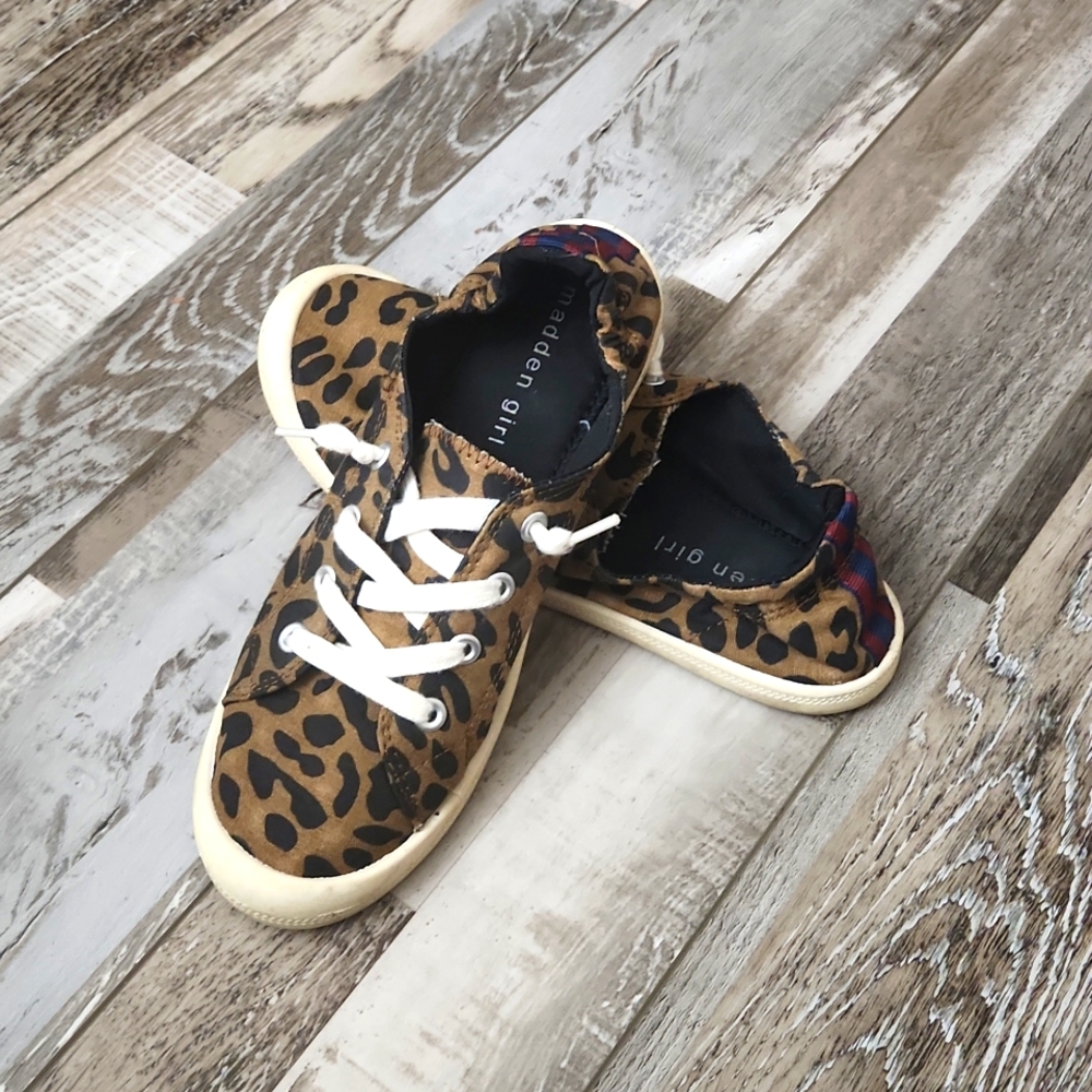 Leopard Print Madden Girl Slide On Tennis Shoes